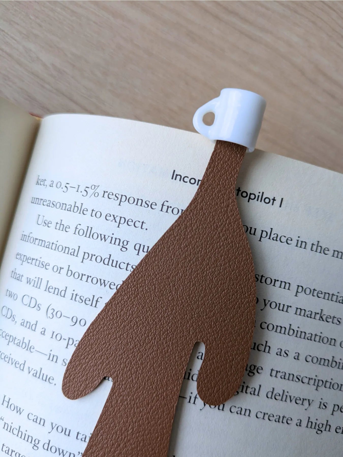 Marcador de libro y agenda para cafeteros