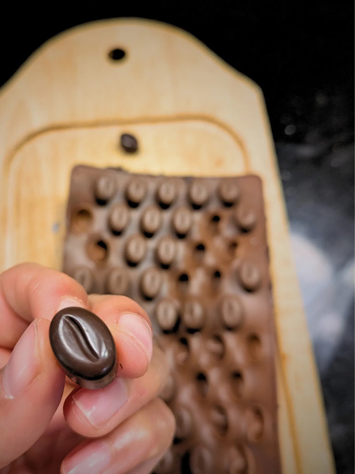 Molde de granos de café