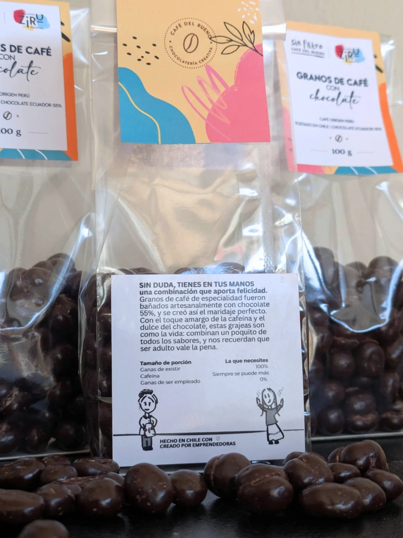 Granos de Café con Chocolate 55% | Edición muy Limitada - Café Sin Filtro