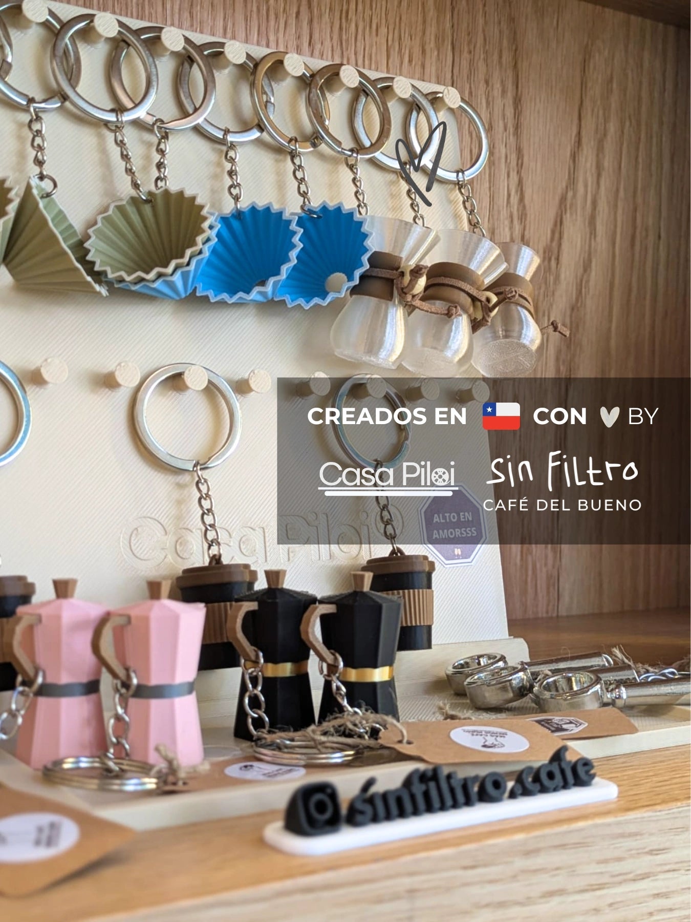 Llaveros cafeteros diseños originales - Café Sin Filtro