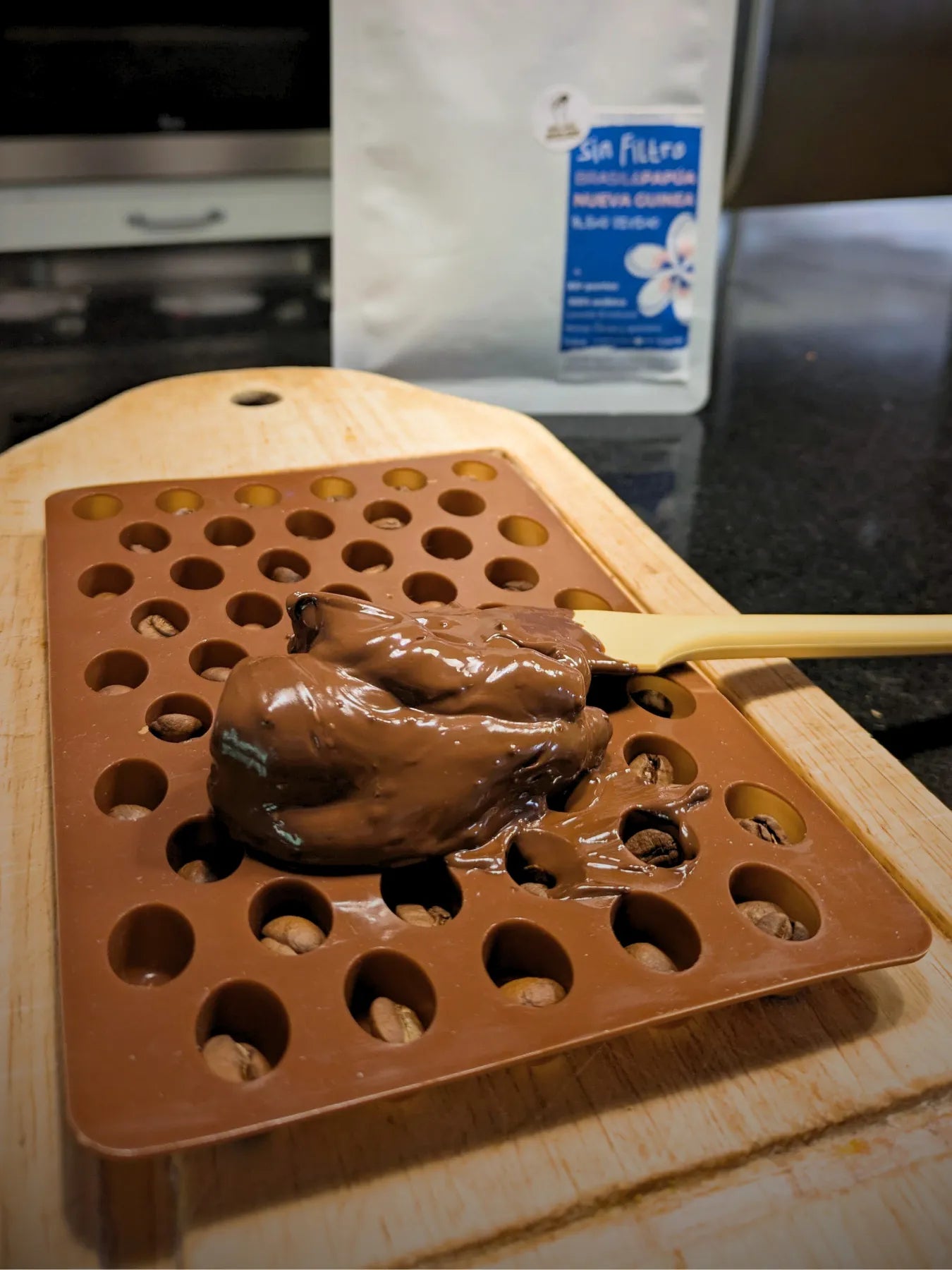 Molde de granos de café